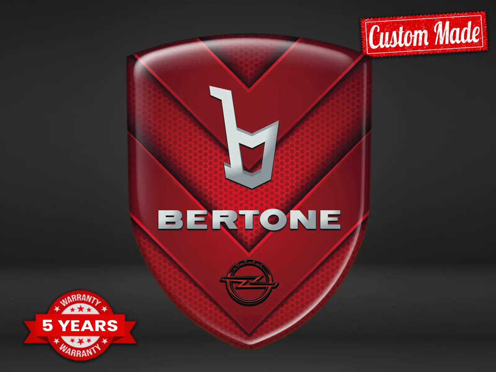 Bertone Heckscheibensticker Stil Racing Anpassbar